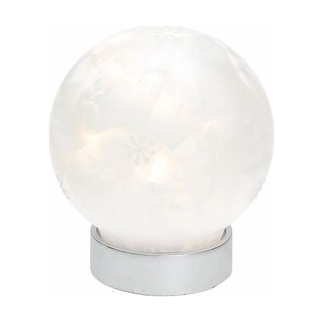 Tognana Sfera Natale con Led D 12 Cm Christmas White Vetro Bianco (1/3)