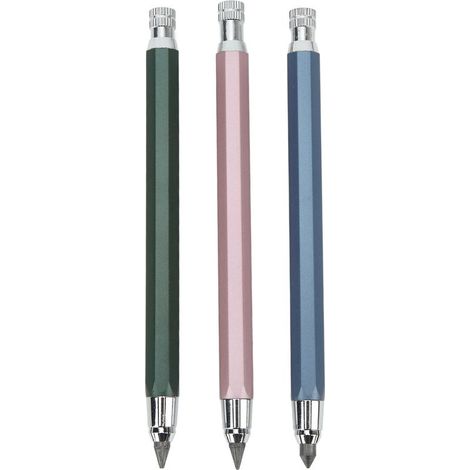 Porte-mines de charpentier, lot de 3, 5,6 mm, outil de marquage, kit de marquage pour le travail du bois, bleu, rose, vert (1/5)