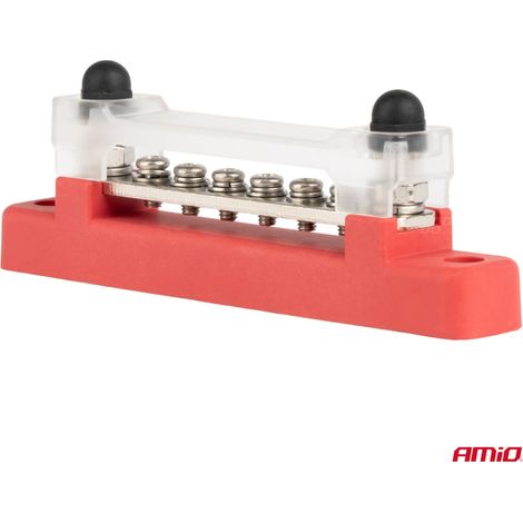 Barre omnibus de distribution et de mise à la terre M6 12V - 48V 150A amio-03810 (1/2)