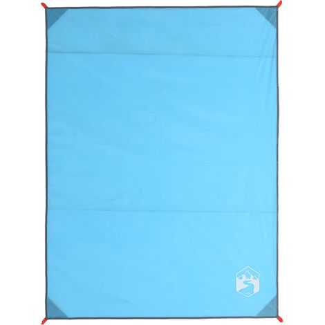 Couverture de pique-nique avec piquets bleu 205x155 cm (1/5)