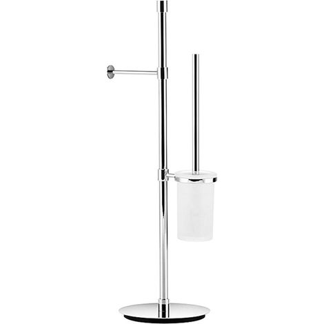 Lineabeta - Piantana portarotolo/scopino Ranpin con base tonda in