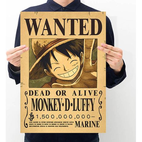 Affiche décorative en papier kraft (42 x 28,5 cm) représentant des personnages de dessins animés japonais (type 2), idéale pour décorer un mur ou une porte. (1/5)