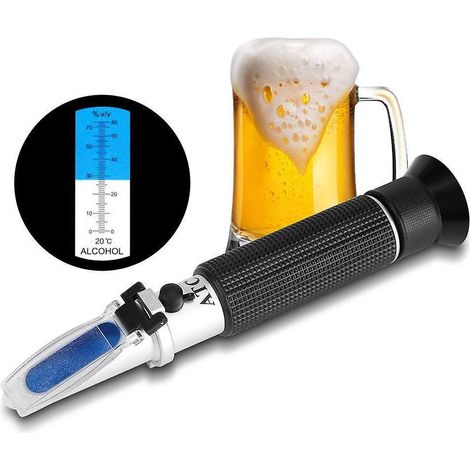 sucre 0-40% Alcool 0-25% Rfractomtre Optique Alcool Pour La Production De Vin Mousseux Alcoolis, Mesure De L'alcool, De L'thanol Avec De L'eau Di (1/5)