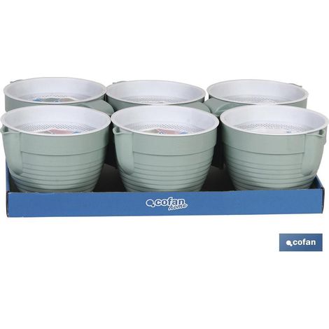 GRASERA COLADOR 500ML MODELO ALBAHACA VERDE AGUA 16.5X12X10CM - COFAN