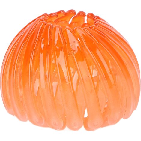 Chignon Oiseau Élégant Pinces à Cheveux Femmes Filles Extensible Maintien Queue de Cheval Accessoire Coiffure Orange (1/5)