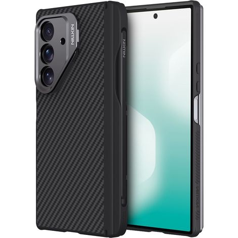 Schutzhülle mit Stift für Samsung Galaxy Z Fold7 5G, Nillkin Armor, Magsafe-kompatibel – Schwarz (1/5)
