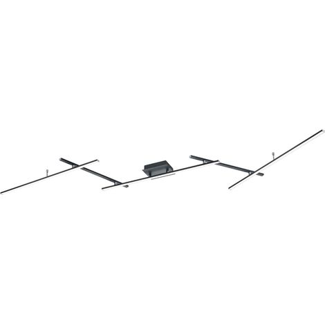 Arvin plafoniera led bacchette orientabili nera retro-illuminata rgb con telecomando multifunzione l. 245cm Moderno LED (1/3)
