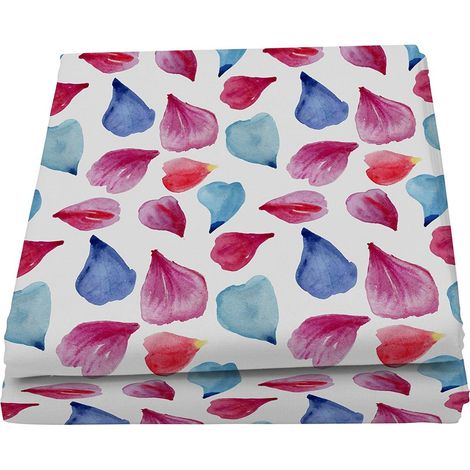 Italian Bed Linen Fantasy Petali Telo Copritutto Stampato 2 Posti, Microfibra