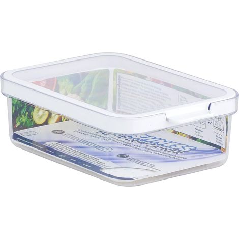 CARE + PROTECT Contenitore per alimenti intelligente, l’organizer per frigorifero, ottimamente impilabile, protegge gli alimenti dall'umidità e mantiene il cibo fresco più a lungo, 1.2 L (1/5)