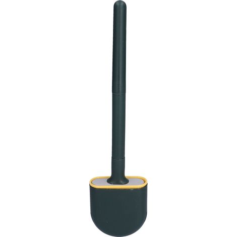 Support de Brosse de Toilettes Murale avec Manche Détachable - Accessoire de Nettoyage pour Salle de Bain Maison Hôtel Vert (1/5)