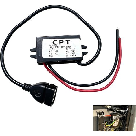 Adaptateur 12V vers 5V, Convertisseur DC DC Abaisseur 8V-35V vers 5V USB 3A 15W, Régulateur Abaisseur de Tension Étanche IP68, Module Step Down Protections Multiples Voiture, Bateau, Camping, Solaire (1/5)