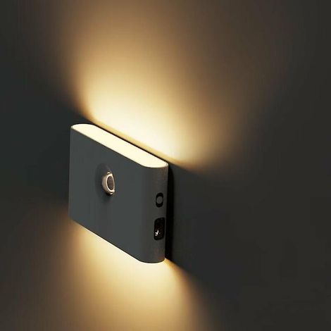 Veilleuse LED avec capteur crépusculaire automatique, luminosité réglable, éclairage blanc chaud pour couloir, chambre, chambre d'enfant, cuisine, escalier. (1/4)