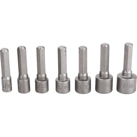 Jeu de Tournevis électriques 14 Pièces, Adaptateur Douille à Tige Hexagonale avec 14 Pièces Douille Solide pour Tournevis Pneumatique Perceuse électrique. (1/5)
