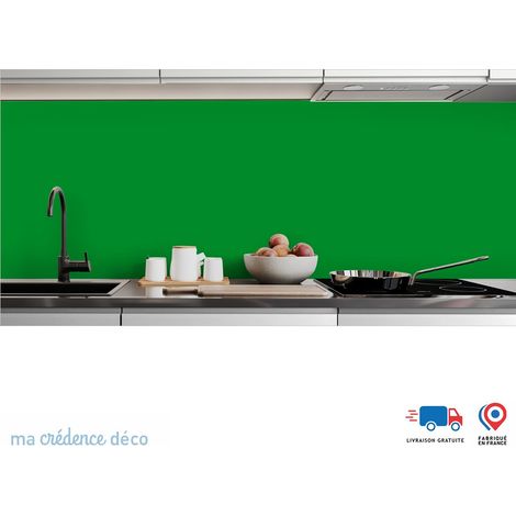 Crédence : Vert pur RAL 6037 - Alu composite - 60 - 120 (1/3)