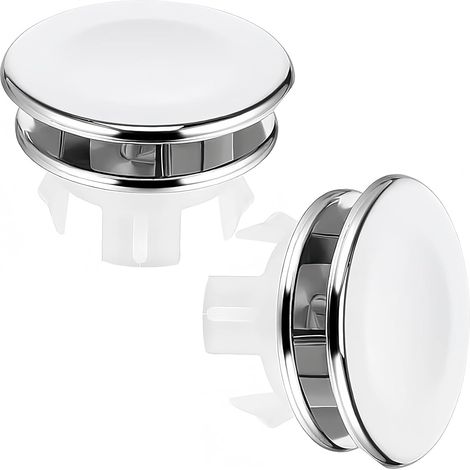 2 Pièces Anneau de débordement,Acier inoxydable,Trou 22-24 mm,Couche double,Évier,Salle de bain,Cuisine (1/5)