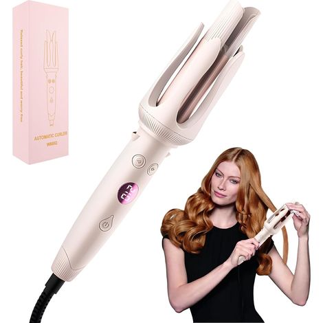 Fer à friser automatique - Chauffage rapide, Céramique, 6 niveaux de température, Compatible avec toutes longueurs de cheveux, Économise temps et effort (1/5)
