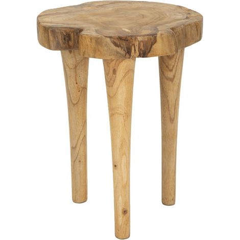 Tabouret en Bois "Kursis" 45cm Naturel