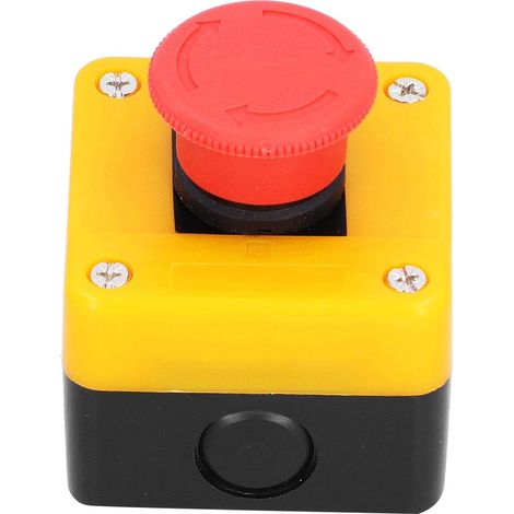Bouton d'arrêt d'urgence 10 A étanche 1NO 1NC rouge champignon pour ascenseur (1/5)