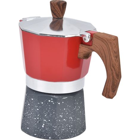 Cafetière octogonale épaisse pour plaque de cuisson, idéale pour le camping, la maison et le bureau, d'une capacité de 6 tasses. (1/5)