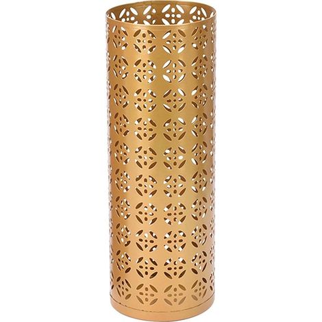 Porte-parapluies d'entrée, support à parapluies, porte-parapluies rond en métal ajouré, organisateur de parapluies autoportant pour la maison, l'hôtel ou le bureau. (1/5)
