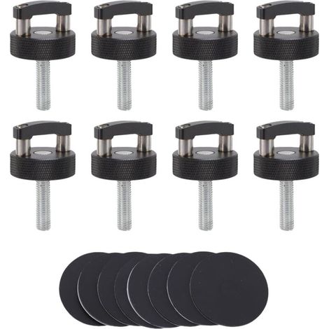 8pcs Vis de Pouce de Retrait Rapide avec Remplacement D pour JK JL JT Top Rapide Release, Boulons Durs Durs, Attaches Noires