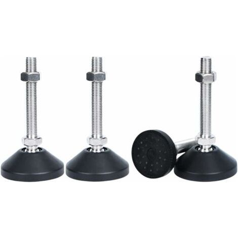 4 Pièces Pied Reglable M8x50 Vis de Réglage pour Meuble Pieds de Meuble Ajustables Pieds Réglables Universels en Silicone Pie