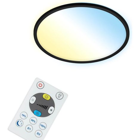 LED Panel dimmbar Smart WiFi Bluetooth CCT 22 W schwarz Kunststoff Briloner (1/5)