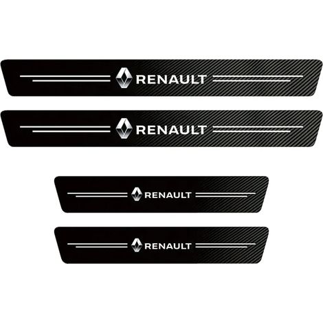 (4 pièces) Protection de seuil de porte de voiture compatible avec Renault Fluence,Captur,Megane,Clio,Kadjar,Talisman,Arkana RS (autocollant en fibre de carbone) (1/3)