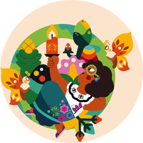 Papier peint rond auto-adhésif - Encanto Miracle Candle - Diamètre 125 cm (1/2)