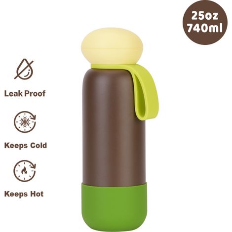 Bouteille Isotherme 2025 25oz Portable Grande Capacité Acier Inoxydable Color-Block pour Extérieur (1/5)