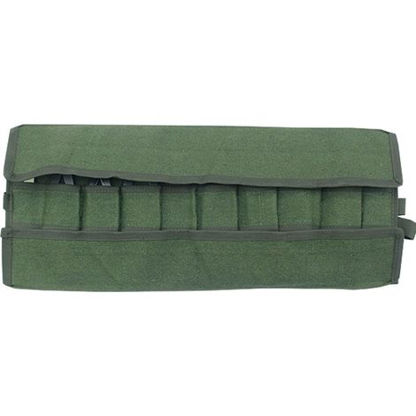 Sac enroulable en toile pour outils de jardin, sac de rangement pour outils de bonsaï, kit d'outils multifonctionnel portable, sac enroulable de 10 pièces