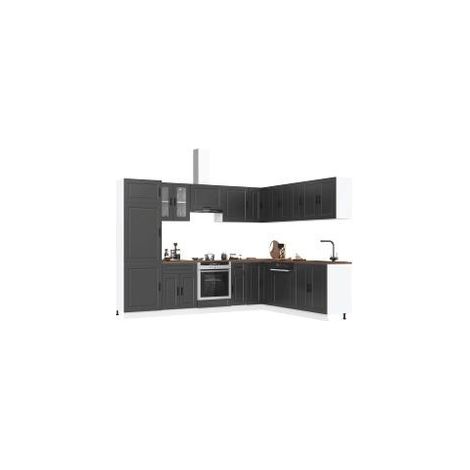 Ensemble d'armoires de cuisine 14 pcs Porto bois d'ingénierie (1/5)