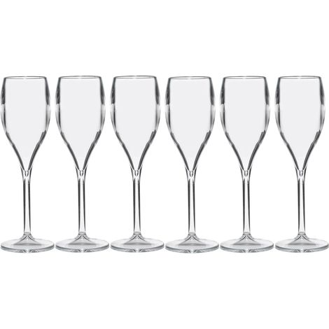 Waf opale glass flutè san infrangibile 15 cl set 6 pezzi (1/2)