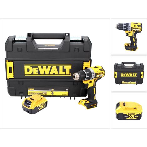 Taladro atornillador a batería DeWalt DCD 791 NT 18 V 70 Nm sin escobillas + 1x batería recargable 5,0 Ah + TSTAK - sin cargador