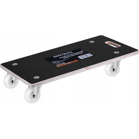 Carro de plataforma 400 kg – Acero con recubrimiento en polvo – 4 ruedas giratorias de goma – Dimensiones 580 × 300 mm (1/5)