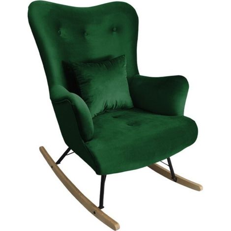 Mecedora Clovis 101, Magic Velvet 2225, 101x76x101cm, Tapiz, Chapa de madera natural, Metálico, De madera