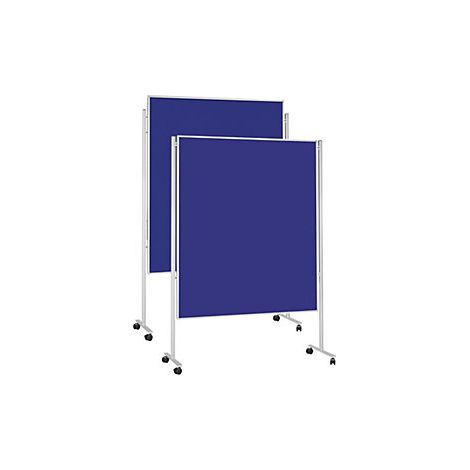 Panel multifuncional móvil por dos lados fieltro azul