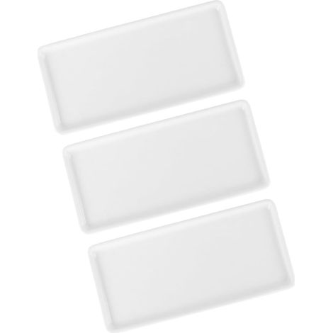 Square Ceramic Vanity Tray 3 Piece Set for Bathroom and