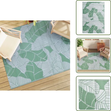 Outdoor-Teppich ARAKIL Grün 160x230 cm PP - Gartenteppich - Außenbereich - Terrassenmöbel - Balkondekoration - Polypropylen