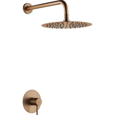 Set incasso 1 via monocomando Monza con soffione finitura oro rosa spazzolato [ IMEX® ] (1/3)
