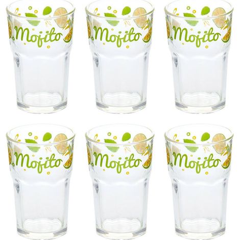 Lot de 6 Gobelets à Mojito "Stella" 30cl Transparent