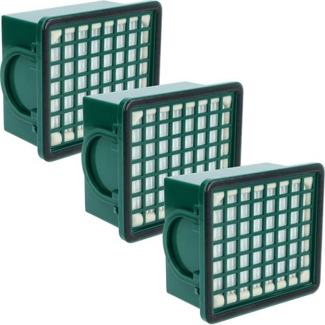 vhbw set da 3x filtro compatibile con Vorwerk folletto VK130, VK131, VK131 SC, 130, 131, 131 SC aspirapolvere - filtro HEPA anallergico