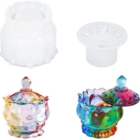 Moule en résine - Non spécifié - 2 Pcs - Silicone transparent - Boîte à bijoux - Réutilisable (1/4)