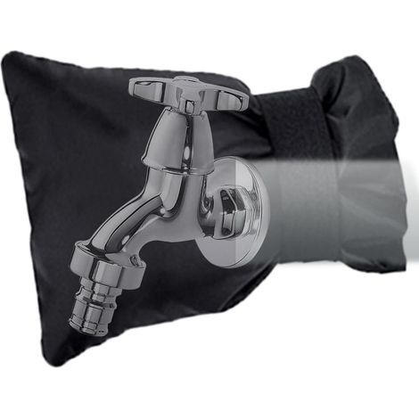 CCYKXA Winter-Armaturenschutz, isolierter Winter-Armaturenschutz, wetterfester Armaturenschutz, Thermoschutz für Armaturen  Armaturenschutz, schwarz, 17 x 21 cm (1/5)