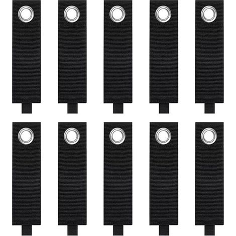 10PCS Organisateur Support Rallonge, Sangles Rangement d'extension Robustes Sangles Câble à Boucle à Crochet Portables avec Œillet pour le Stockage de Câbles de Cordes de Tuyau d'arrosage (1/5)