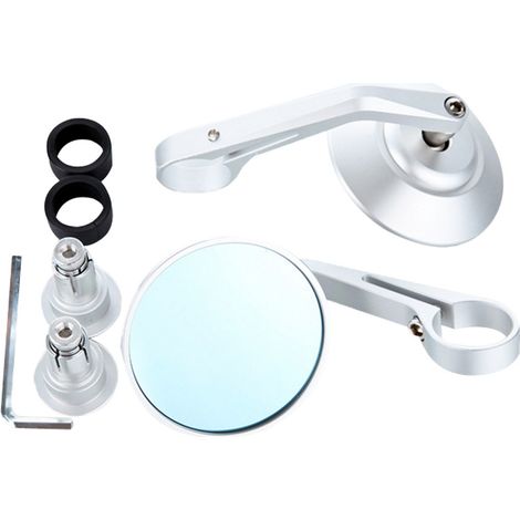 Motorcycle rearview mirror modification: CNC aluminum alloy rearview mirror, handlebar mirror terminal, reversing mirror, handlebar retro style. (1/4)