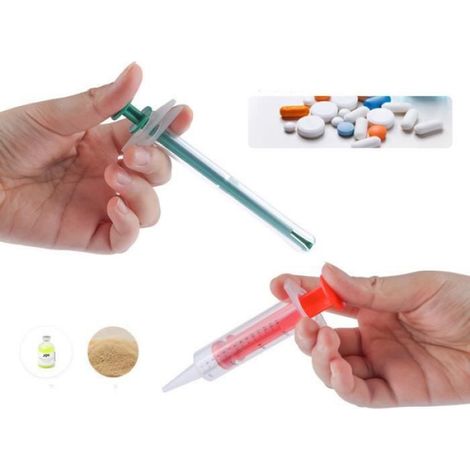 Lot de 2 distributeurs de médicaments réutilisables pour animaux domestiques - Seringue à eau pour chiens, chats, bébés animaux (1/4)
