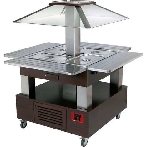 Ilot buffet chauffant - bain marie - 4x GN 1/1 - Diamond (1/2)