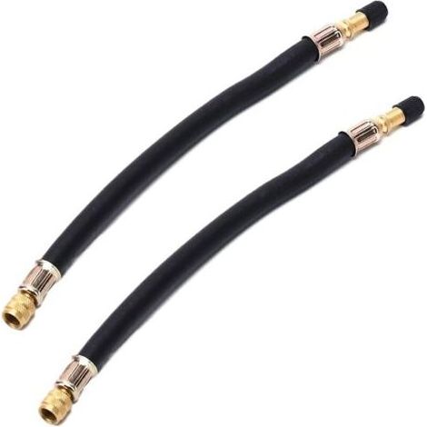 2 Pièces Extension Valve de Pneu, Extension Valve Pneu en Caoutchouc Rallonge Valve Pneu Flexible, Pneu Valve de Adaptateur, Air Pneu Valve Extension, pour Voitures Camions Motos Vélos 190mm (1/4)