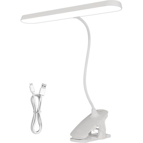 Lampe de lecture à clip Fournitures d'éclairage de pièce, lampe de partition pour lecteurs, mécaniciens, artistes, établi, pupitre, dortoir, appartement, chambre à coucher, chambre d'enfant (1/5)